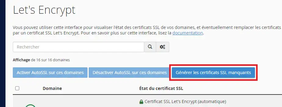 Comment activer un certificat SSL Let's Encrypt sur cPanel ?